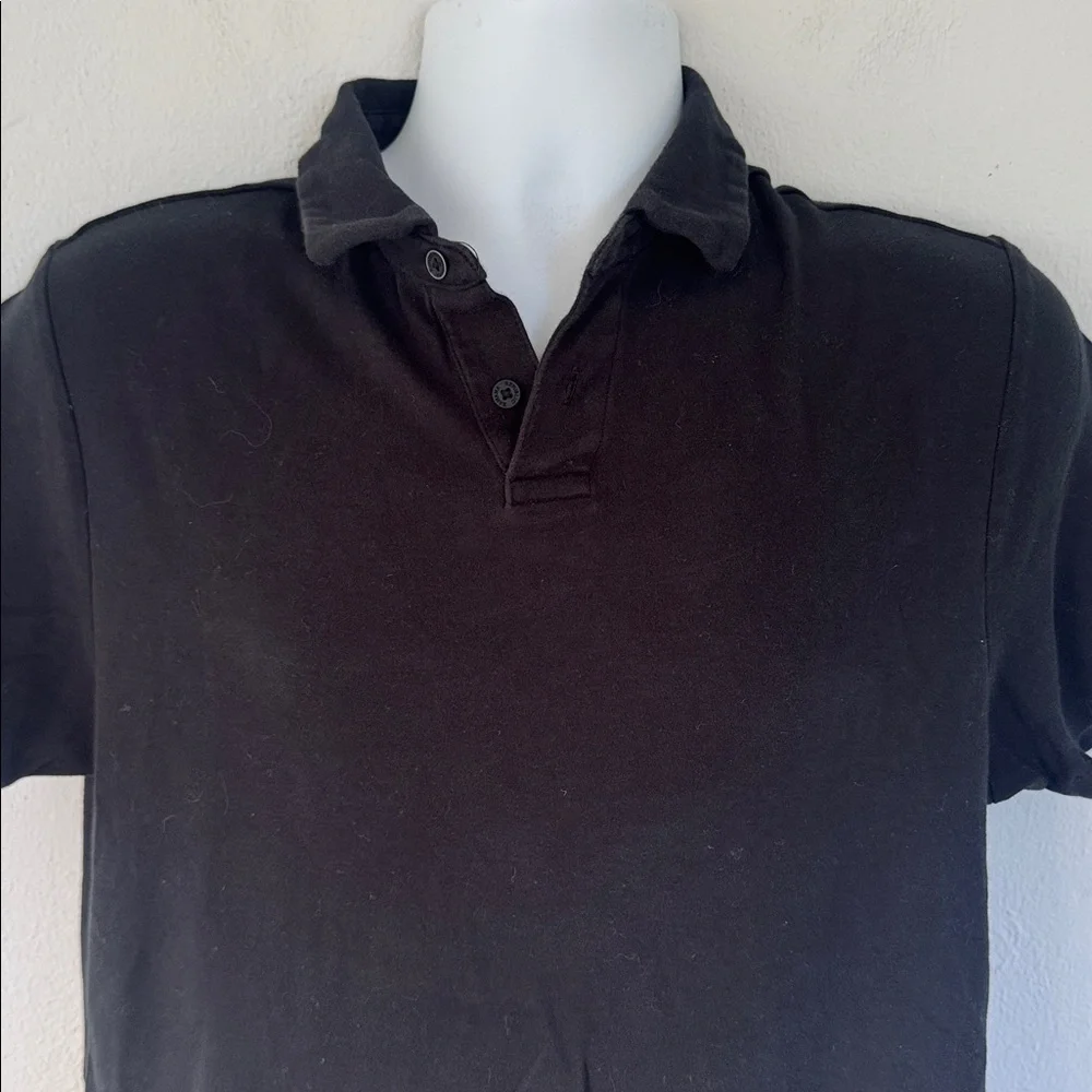 Banana Republic men’s black cotton short sleeve polo shirt size medium